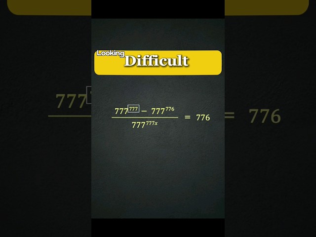 Looks Scary, Solves EASY! Exponent Problem Explained!#maths