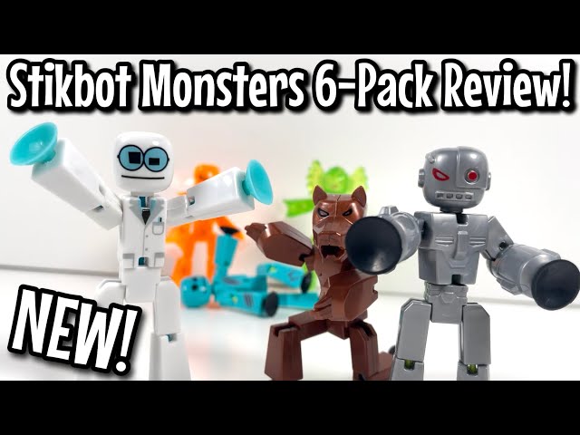 SCIENTIST STIKBOT?! Stikbot Monsters 6 Pack Unboxing & Review!