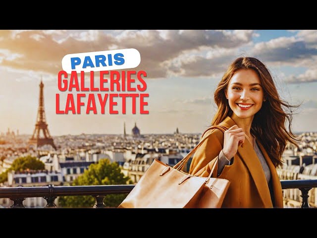 Paris Walking Tour 4K 🇫🇷 | Galeries Lafayette & Relaxing Luxury Ambience