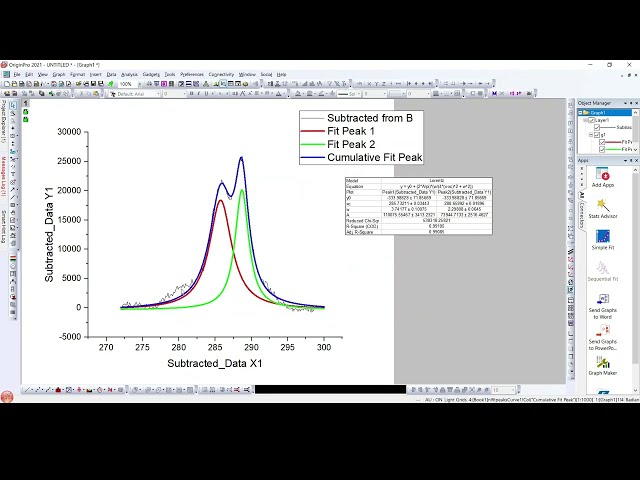 Deconvolution of Data in OriginLab