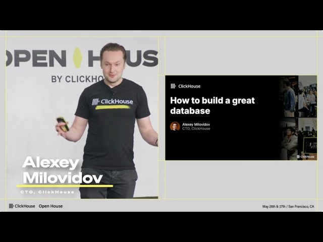 Keynote: How to build a great database (Alexey Milovidov)