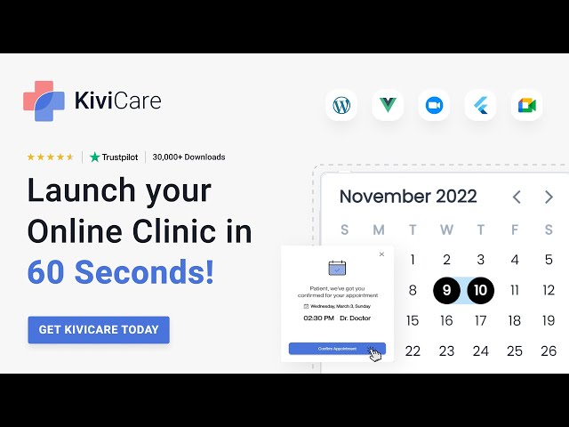 Launch your Online Clinic in 60 Seconds With KiviCare. Avoid manual management | Iqonic Design