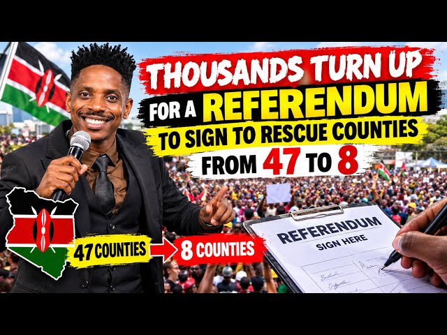 KENYANS TURN UP IN CBD TO SIGN FOR A REFERENDUM TO REDUCE COUNTIES FROM 47 TO 8 ||ERIC OMONDI ARREST