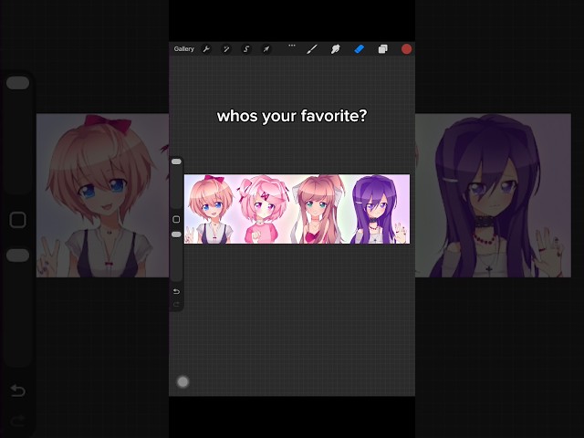 whoever gets it right first gets a shoutout 😳 #dokidokiliteratureclub #digitalart #art