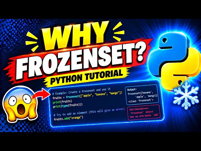 What is Frozenset in Python? | Immutable Set | Python Tutorial for Beginners