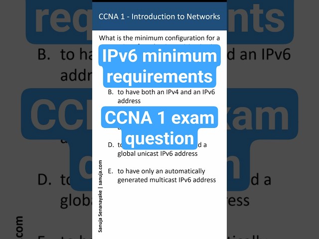 Minimum configuration IPv6 - CCNA Bite 53