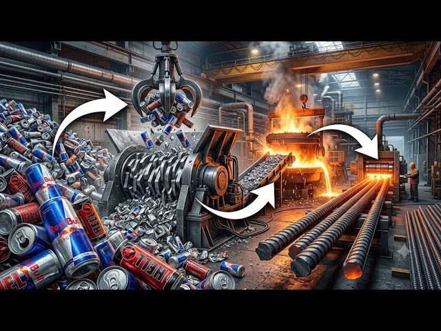 🔥 देखिए Factory में Red Bull & Hell Cans से कैसे बनता है सरिया! 😱 | Steel Production Process