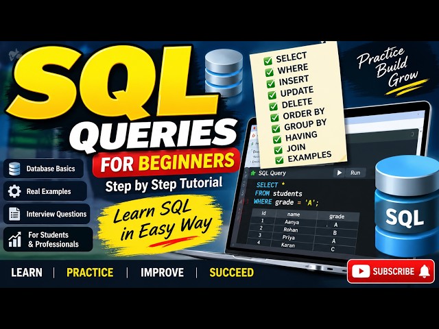 SQL Queries for Beginners | Learn SQL Query Step by Step | SQL Tutorial in Hindi