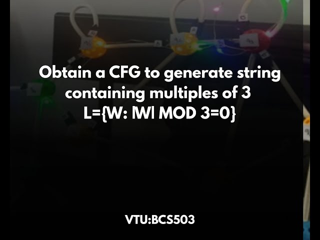 Context Free Grammar L={W:|W|MOD3=0}