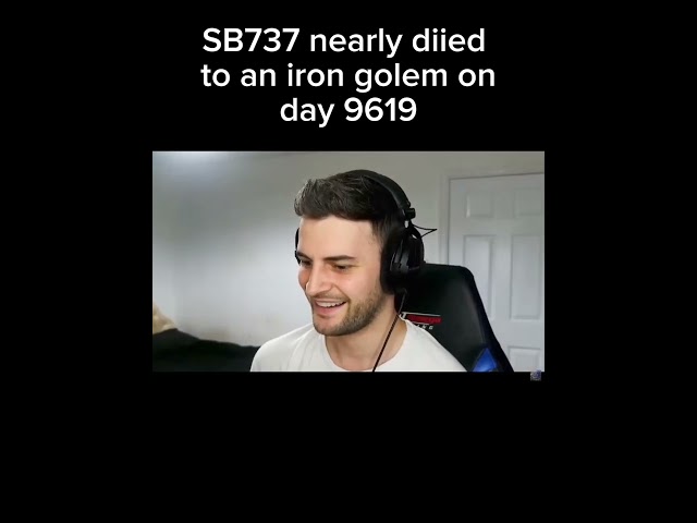 SB737 Nearly Got Killed By An Iron Golem In Hardcore Minecraft!
