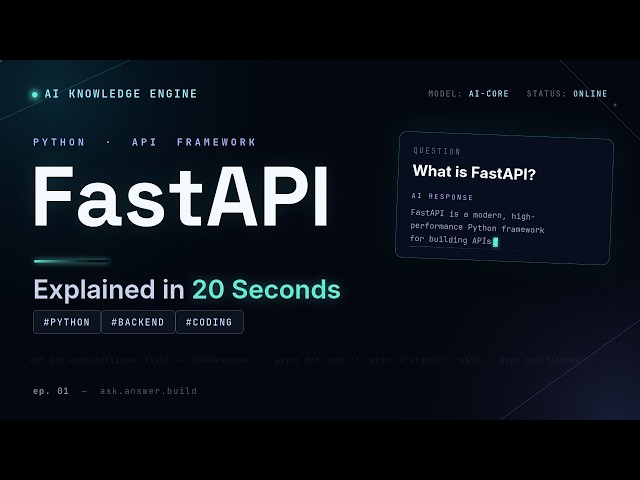 What is FastAPI? Explained in 20 Seconds