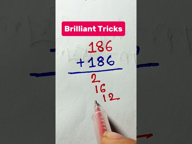 🤓📈 Crazy Math Trick 😲😮 | Easy Math Trick | Fast Addition Method #MathTrick #fastmaths #easymath