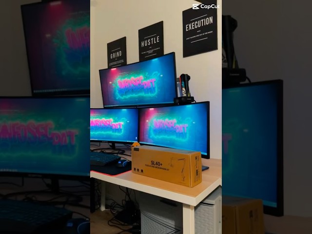 New setup coming along nicely 😎👾 #security #cybersecurity #coding #computer #setup