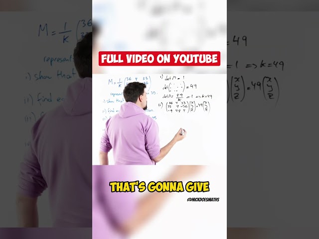 3D Transformations And Matrix Representation - Full Video On YouTube!