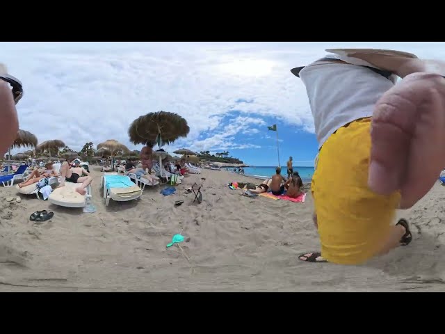 🌙 Spain best beach Blue Dawn Lights: Barceloneta 🌊 | 8K Ultra HD 360° VR Tour