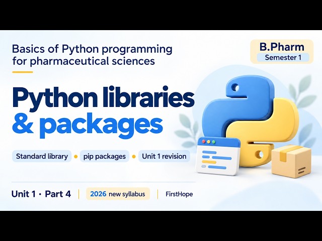 Introduction to Python programming Part-4 | Unit-1 | B Pharma 1st Sem 2026 New Syllabus