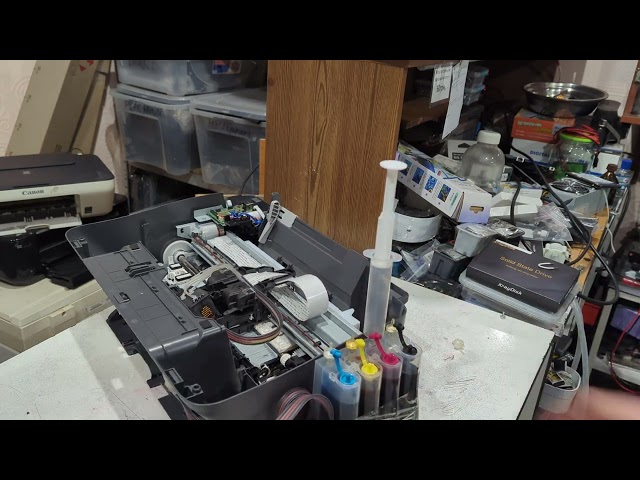 How to remove air from continous ink supply system