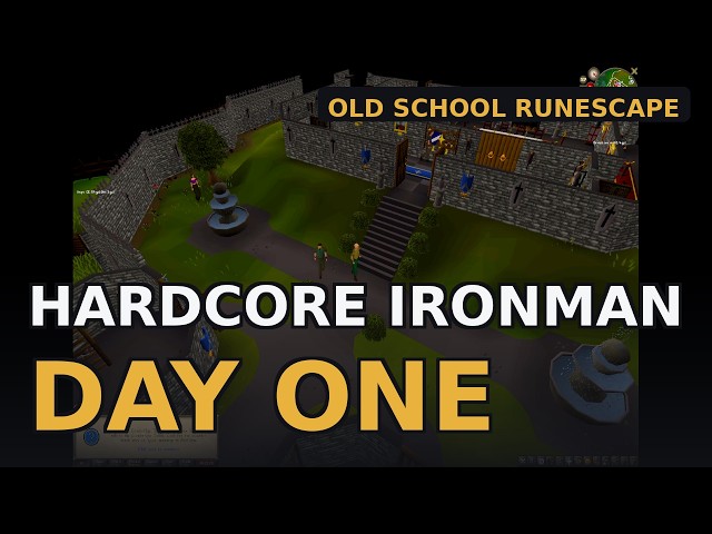 Starting a Hardcore Ironman from scratch in Old School RuneScape, day one (#1)