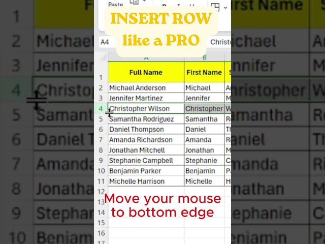 Insert Mulitple  ROWS like a PRO Excel tips and tricks #shorts