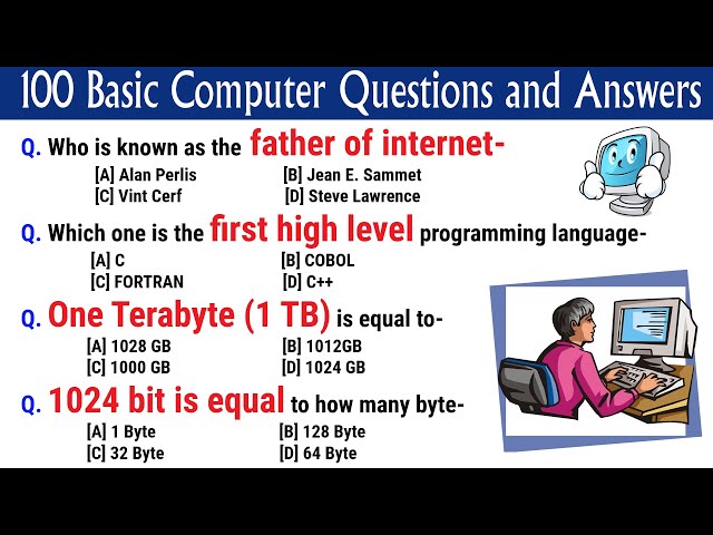 100 Basic Computer Questions and Answers | GK Questions and Answers on the Computer | Computer Quiz