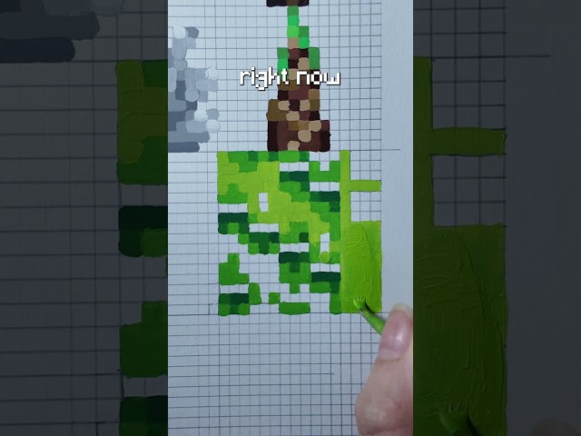 Painting the BAMBOO in Minecraft!  #minecraft #texturepack