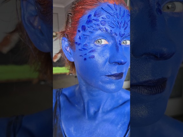 Xmen Mystique make up #makeup #makeuptutorial #xmen #mystique #cosplaygirl #mystiquecosplay