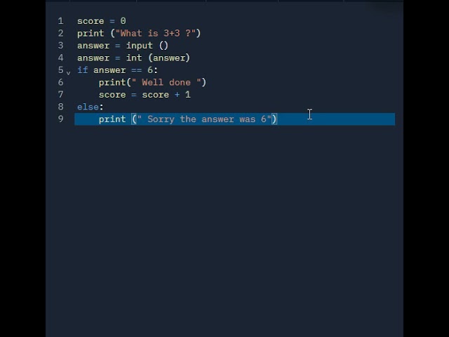 Python - simple a scoring system - example ( Python programming #1)