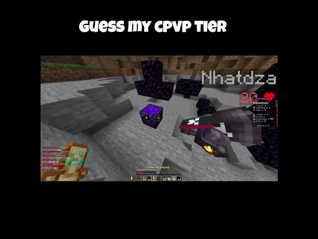 Guess my tier minecraft cpvp #minecraft #shorts #phonk