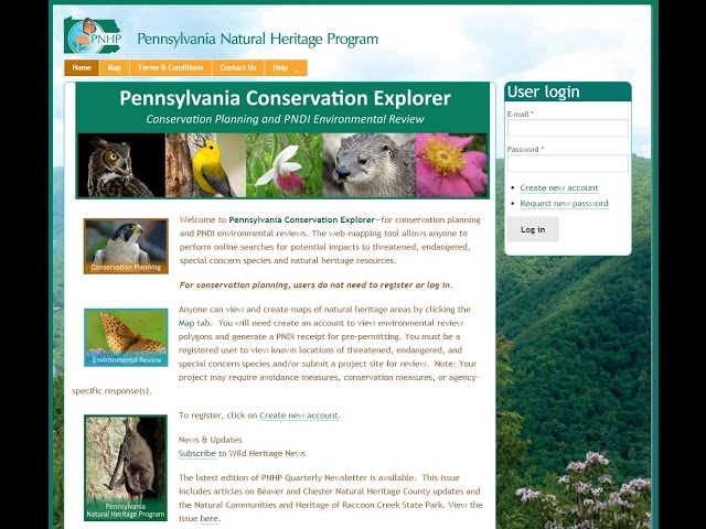 Pennsylvania Conservation Explorer Tutorial 10 Min Part 1- Intro