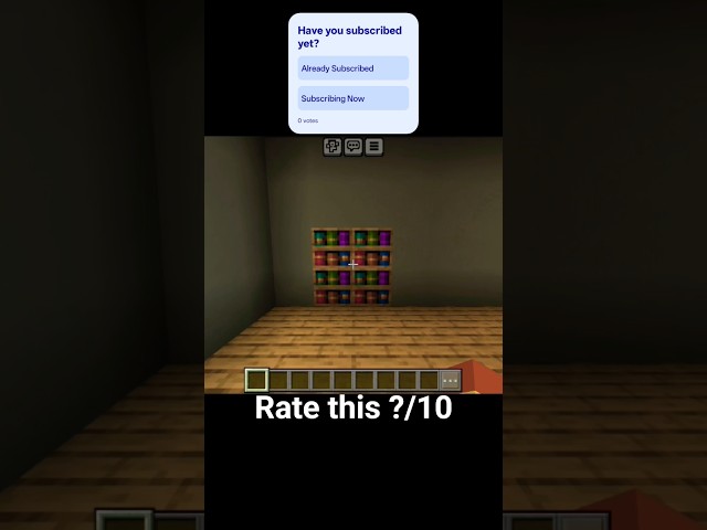 Minecraft Secret Bookshelf Door Hidden Base Entrance #minecraft #gaming #shorts #viral