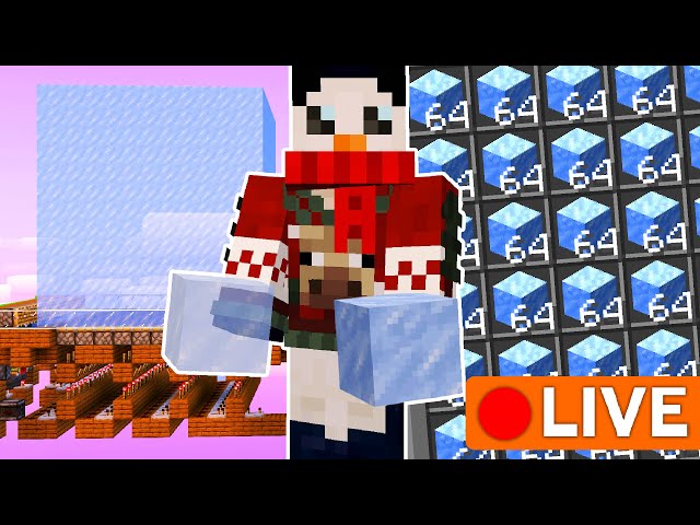 🔴 Let's Build a NEW Ice Farm! Skyblock Kingdoms SMP