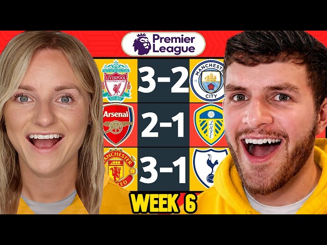 PREMIER LEAGUE WEEK 6 PREDICTIONS