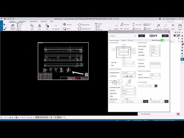 Tekla Assembly Drawing