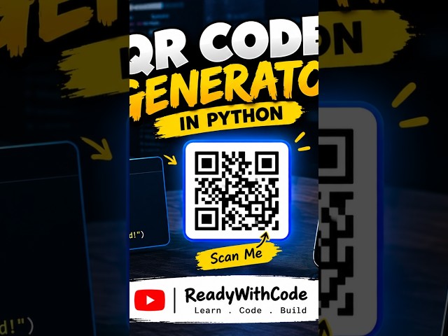 How to Create a QR Code Using Python 🐍📱 | Python Mini Project #6 #coding #learnpython #python