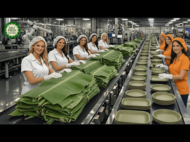 Inside the Largest High-Tech Banana Leaf Processing Factory You’ve Never Seen Before (Full Process)