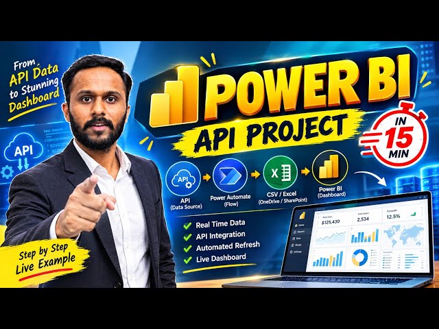 Power BI API Real-Time Project IN 15 Min | End-to-End Power BI API Integration