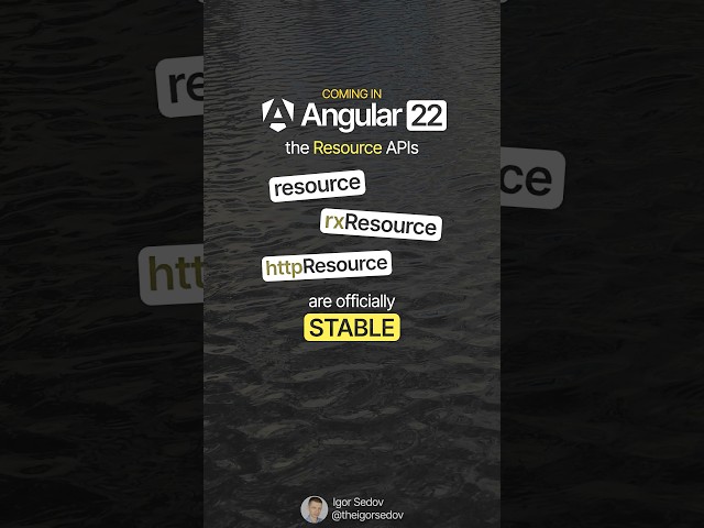 Angular 22: Resource APIs are Stable! #angular22 #angular