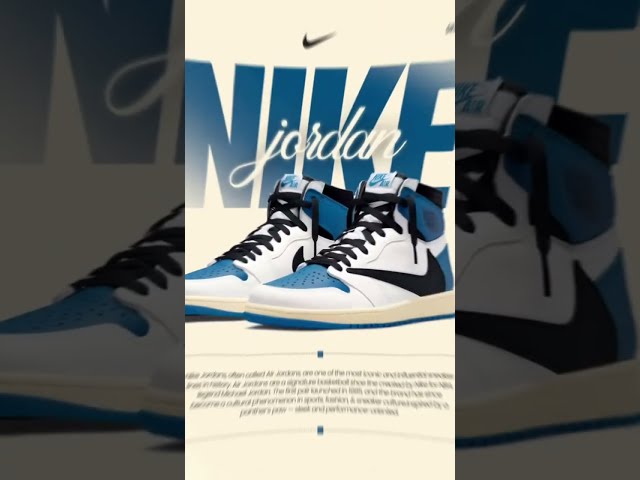 How to Design a Nike Air Jordan 1 Sneaker Poster in Photoshop | Creative Graphic Design