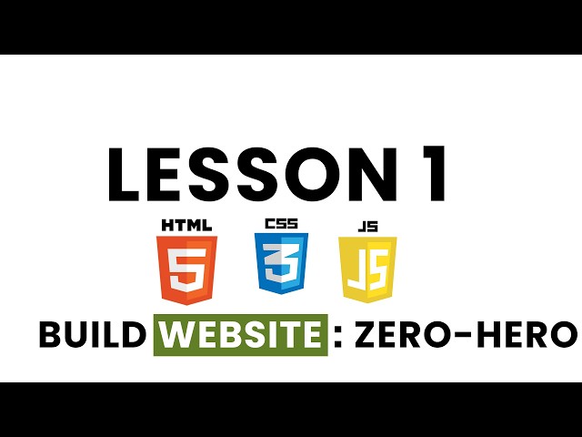 Lesson 1: How to build  website through coding html and css from zero to hero Software dev  road map