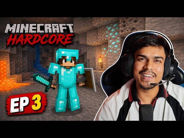 Minecraft Hardcore EP 3 | Massive Cave Exploration & Diamond Hunt!💎⛏️#minecraft  #viral #fyp #foryou