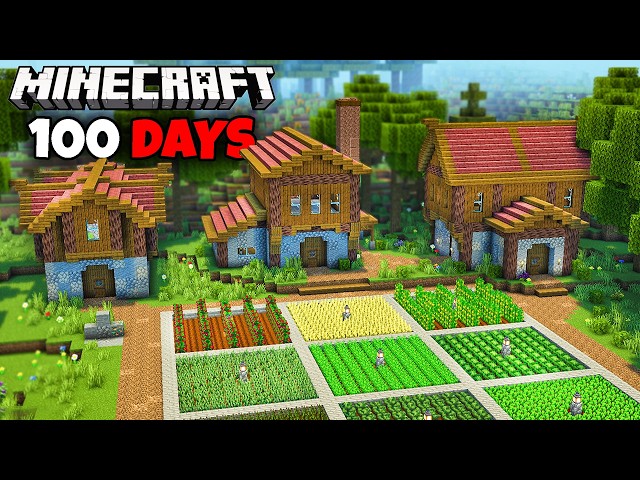 I Survived 100 Days On A Farm In Minecraft