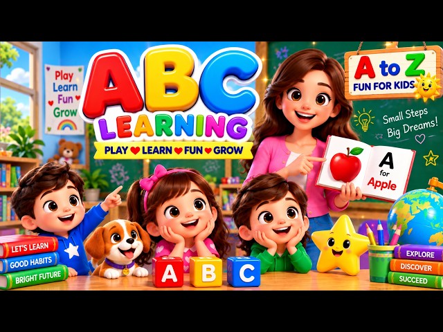 ABC Learning for Kids - Learn Alphabet A to Z | Nursery Rhymes