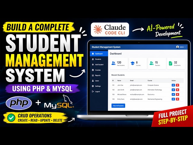 Build a Complete Student Management System (PHP + MySQL) with Claude Code CLI 🚀