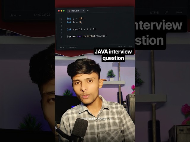 Why Does 10 / 3 Give 3 in Java? 🤯 | Integer Division Explained