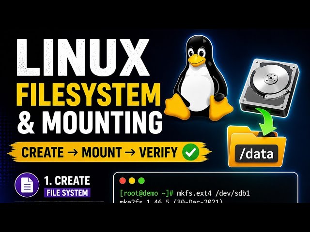 "Linux Filesystem & Mounting Demo"   #Linux #DevOps #AWS #Cloud #SysAdmin