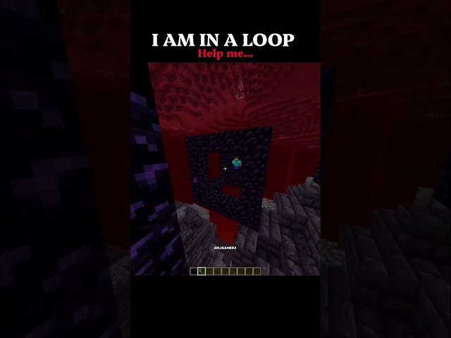 i am in a loop in Minecraft #minecraft #minecraftshorts #shorts #scary #gaming #viral
