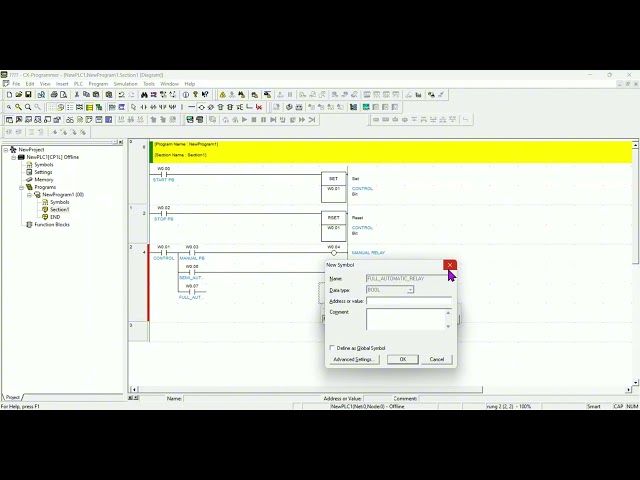 OMRAN PLC CX-PROGRAMMER [ ONE STATION BLOW MOULDING MACHINE PART-1 ] PROGRAMMING