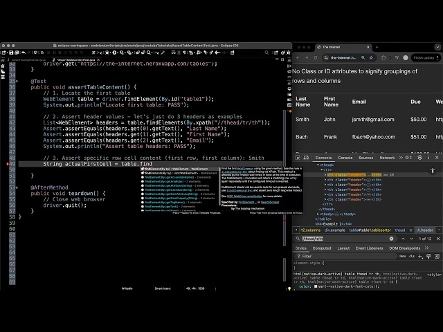 How to Assert Table Content (Tutorial) | Selenium + TestNG + Java