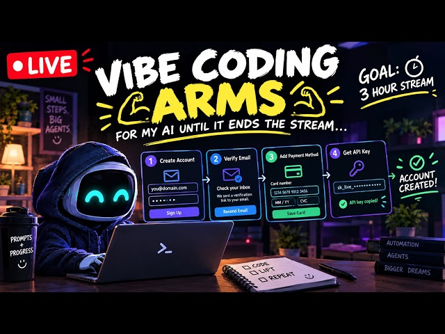Vibe Coding Arms For My AI Until It Shuts Down The Stream | Goal: 3 Hours Stream