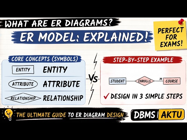 How to Make ER Diagrams in DBMS? | What is ER Model Explained with Example | Easy Tutorial